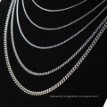 Silver Jewelry Stainless Steel Jewelry Men's And Women's Silver Fine Polished Chain Necklace Pendant With Chain Necklace